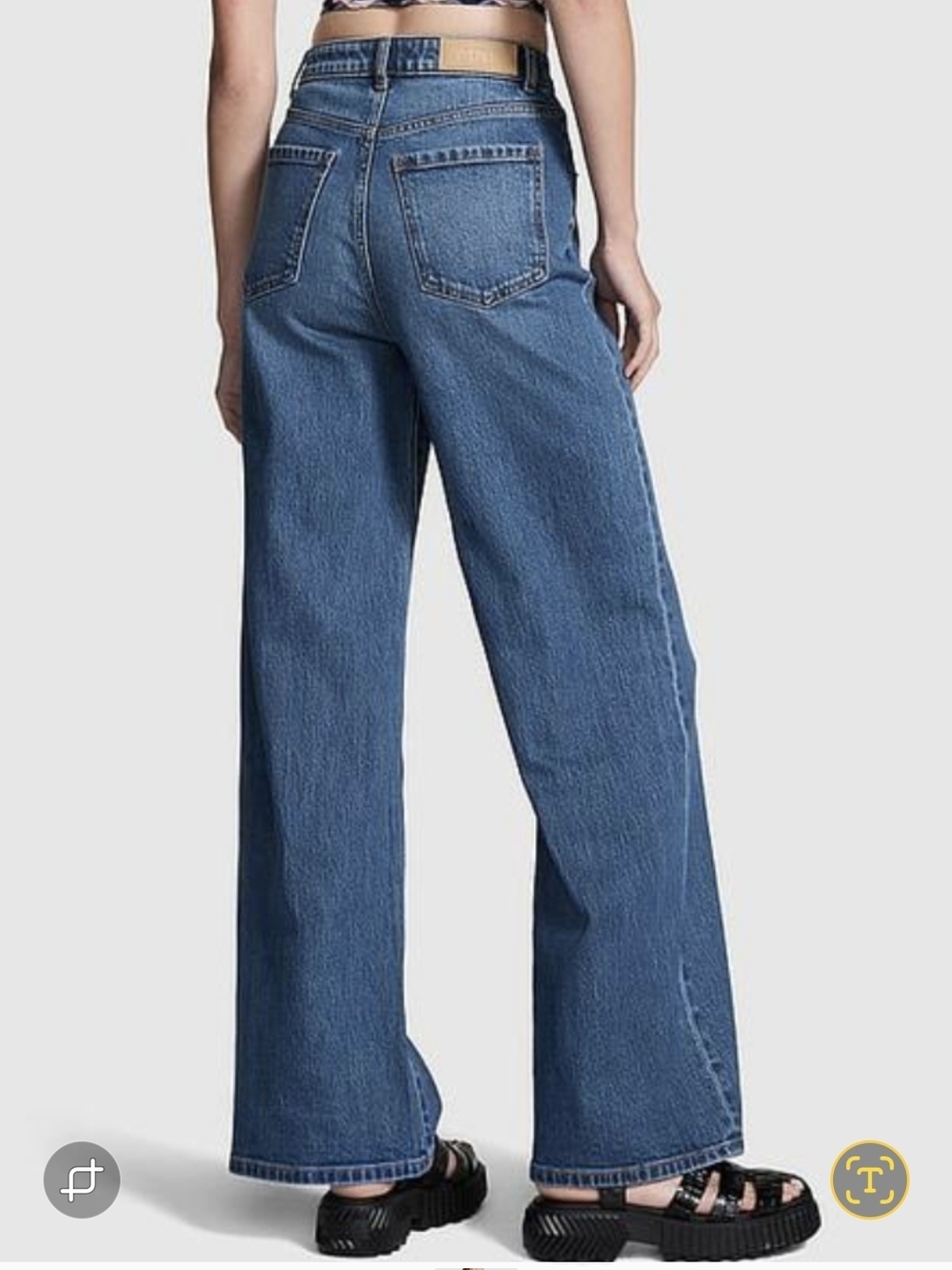 PINK Victoria's Secret Dark Blue Bootcut Jeans